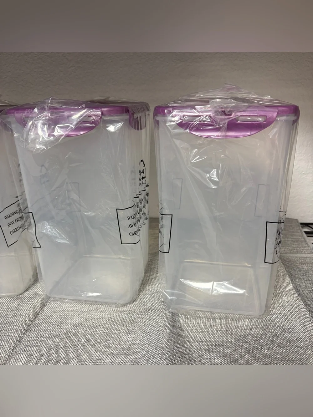 Lock & Lock Food Storage Container 4L / 135OZ /4.2QT Purple Lock N Lock Set of 4